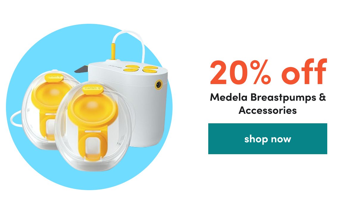 20% off Medela Breastpumps & Accessories shop now