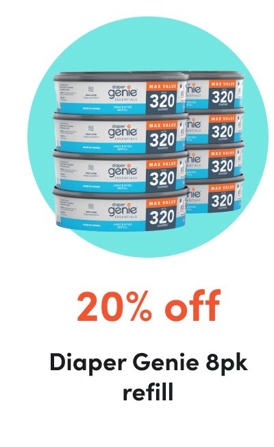 20% off Diaper Genie 8pk refill