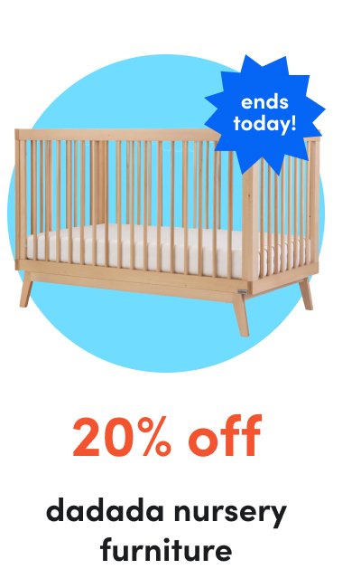 20% off dadada nursery furniture