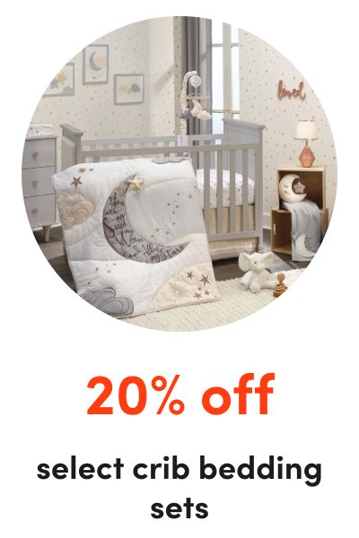 20% off select crib bedding sets