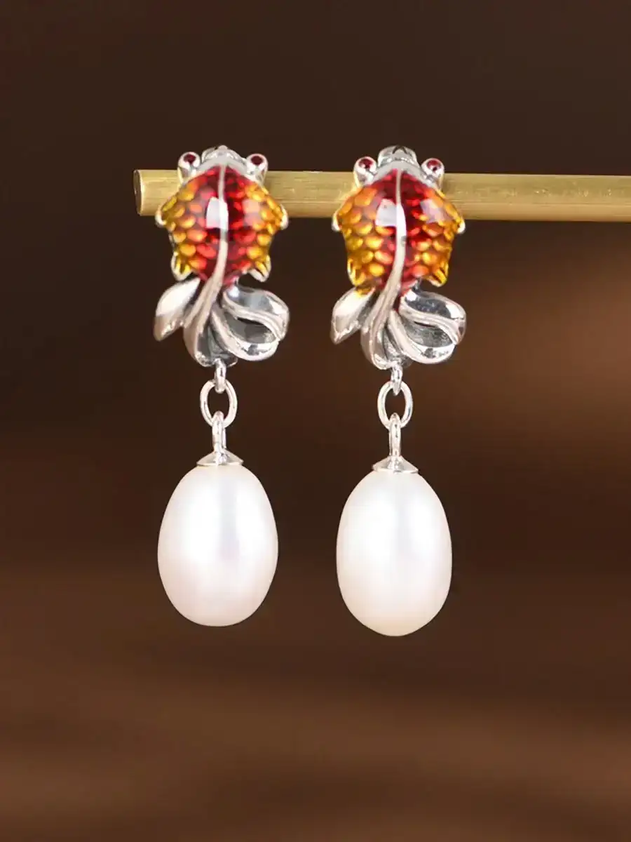 S925Sliver Koi Earrings