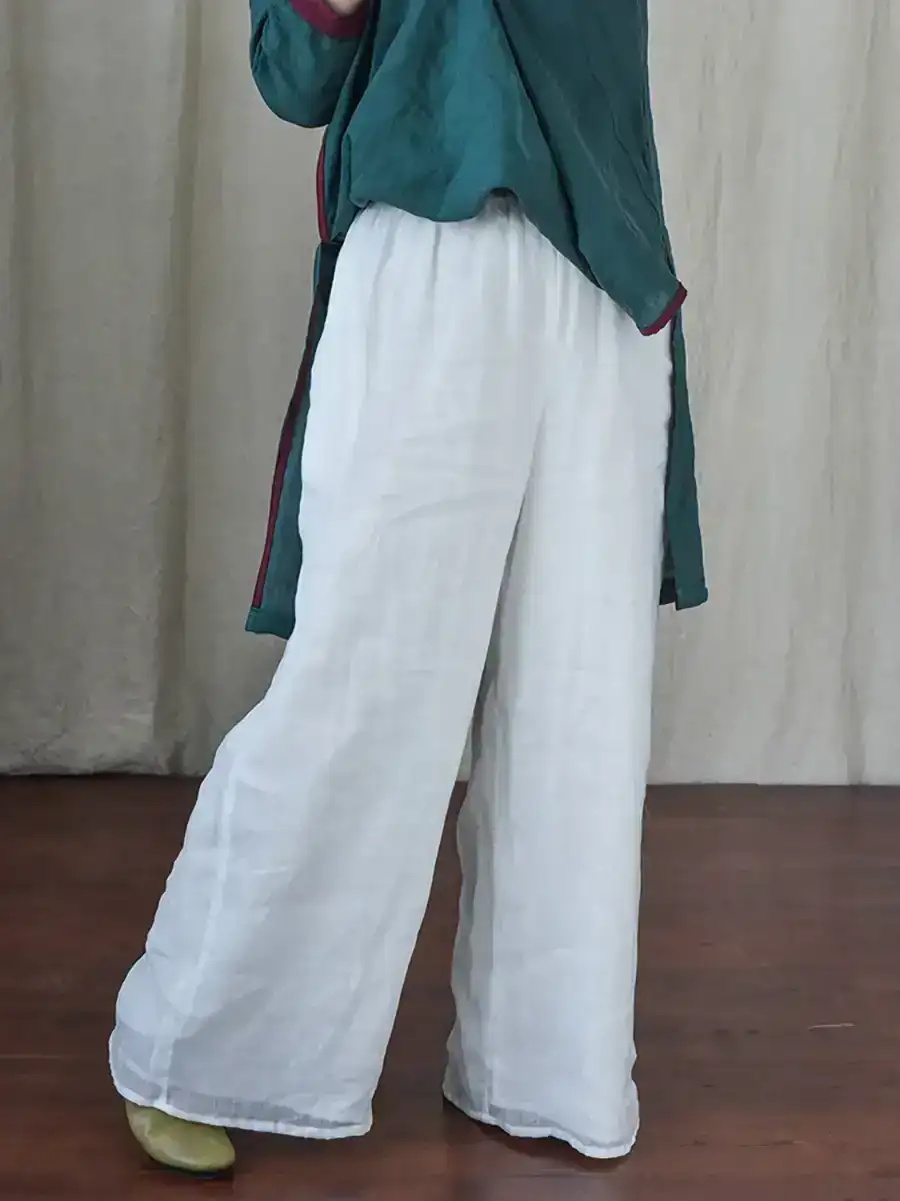 Ramie Wide-leg Pants