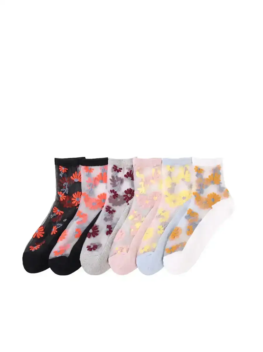 6 Pairs Thin Socks