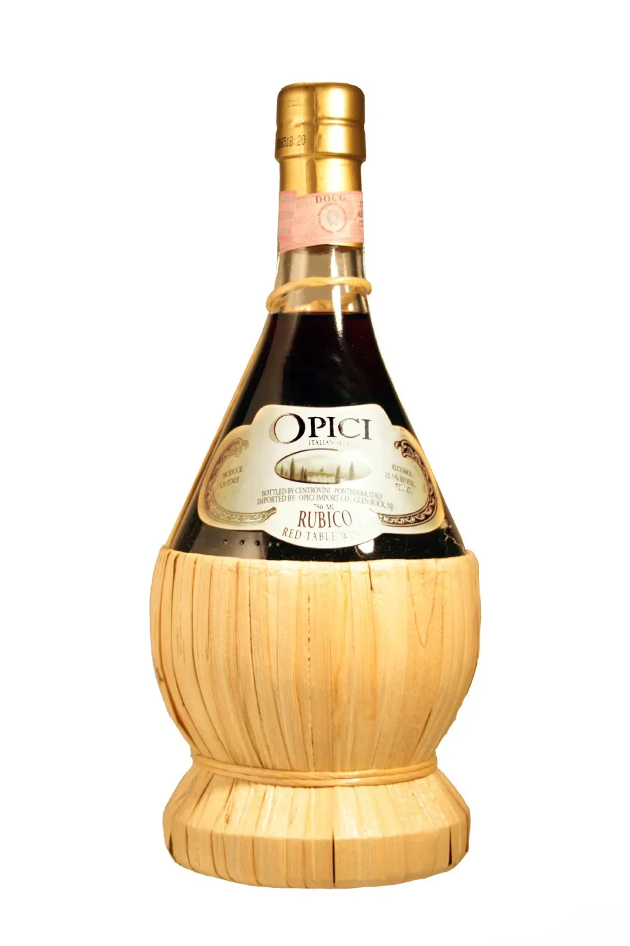 DAMAGED LABEL: Opici Chianti Fiasco Wicker Basket (750 ml)