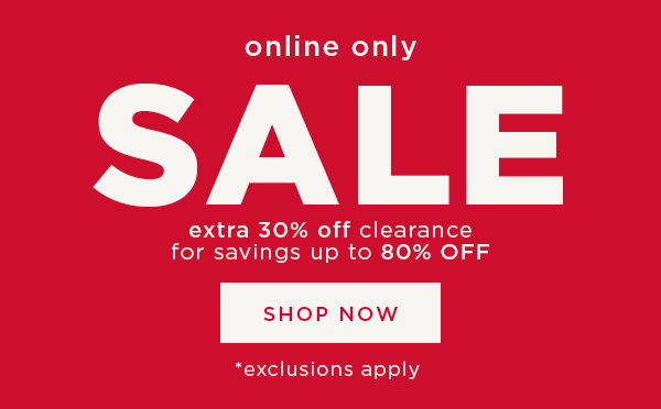 Extra 30% Off Clearance