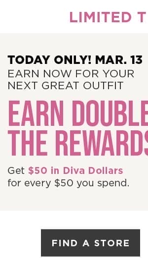 Limited Time! Double Diva Dollars