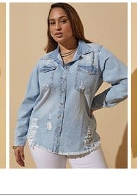 Distressed Denim Shirt