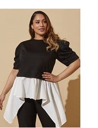 Ruched Paneled Top