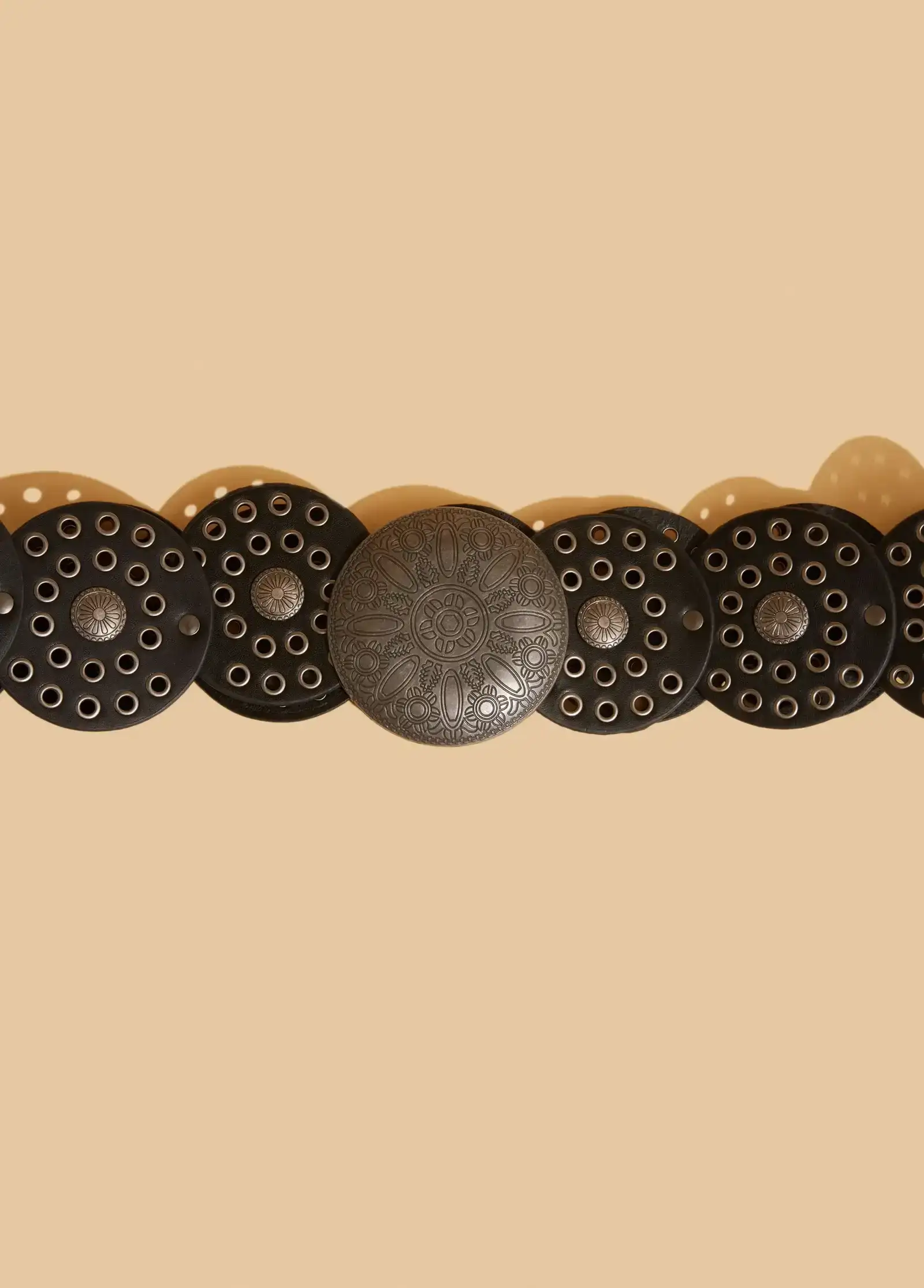 Grommet Embellished Disc Belt