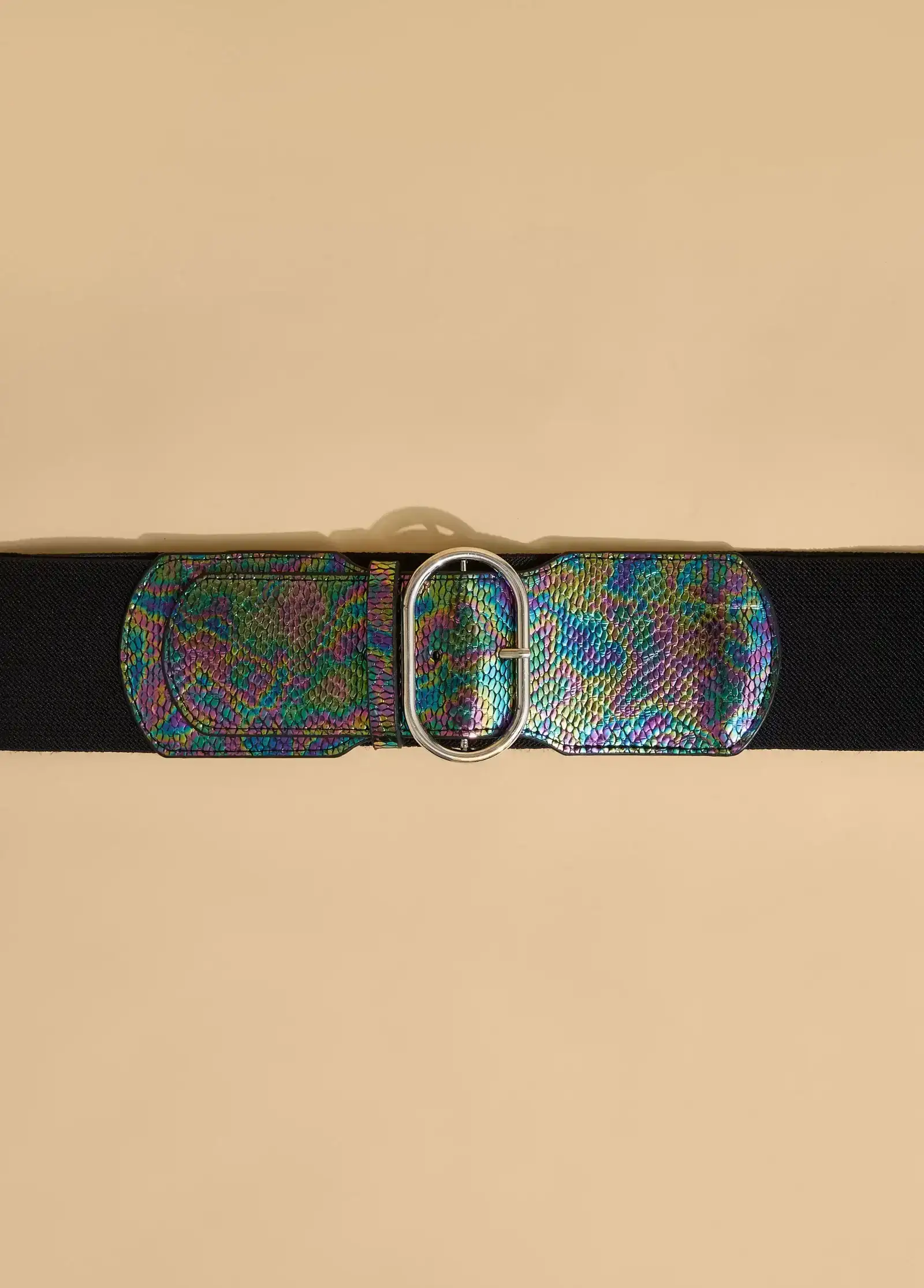 Iridescent Snake Effect Belt