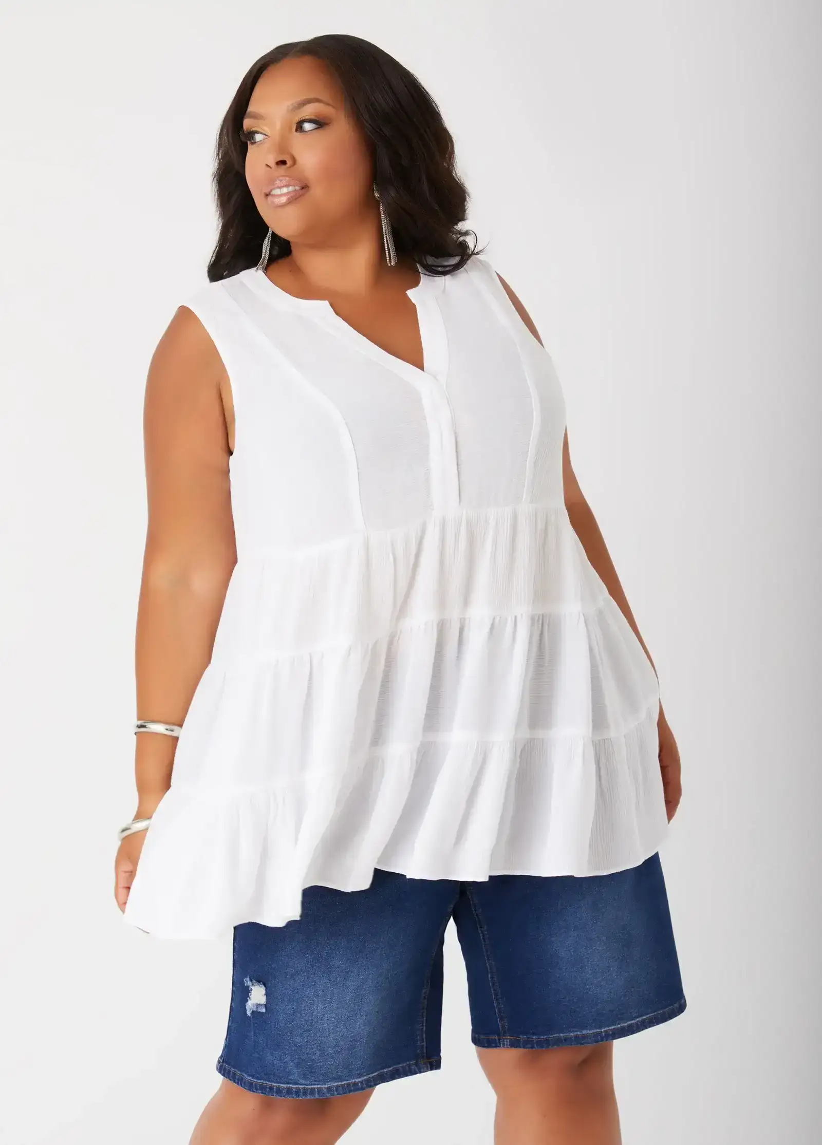 Gauze Swing Top