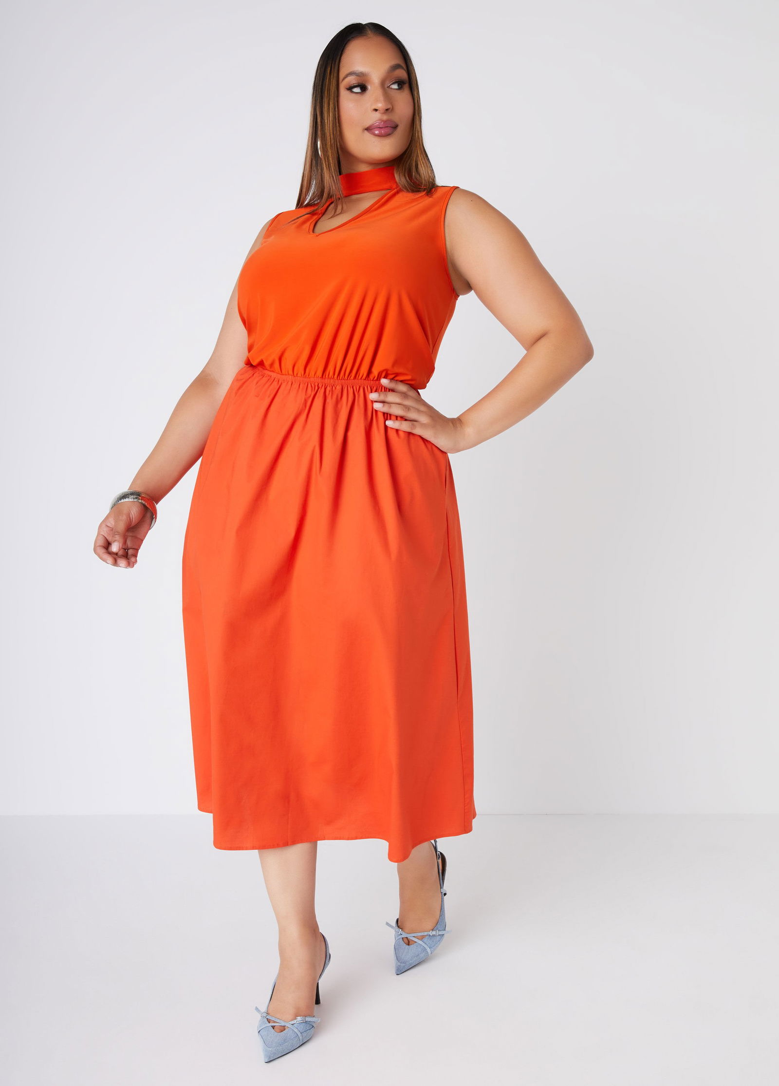 Cutout Midaxi A Line Dress