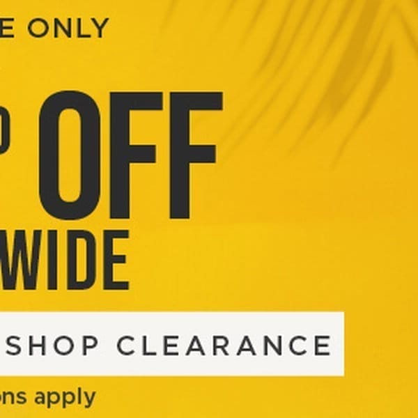 Online only. 40% off sitewide. Shop clearance