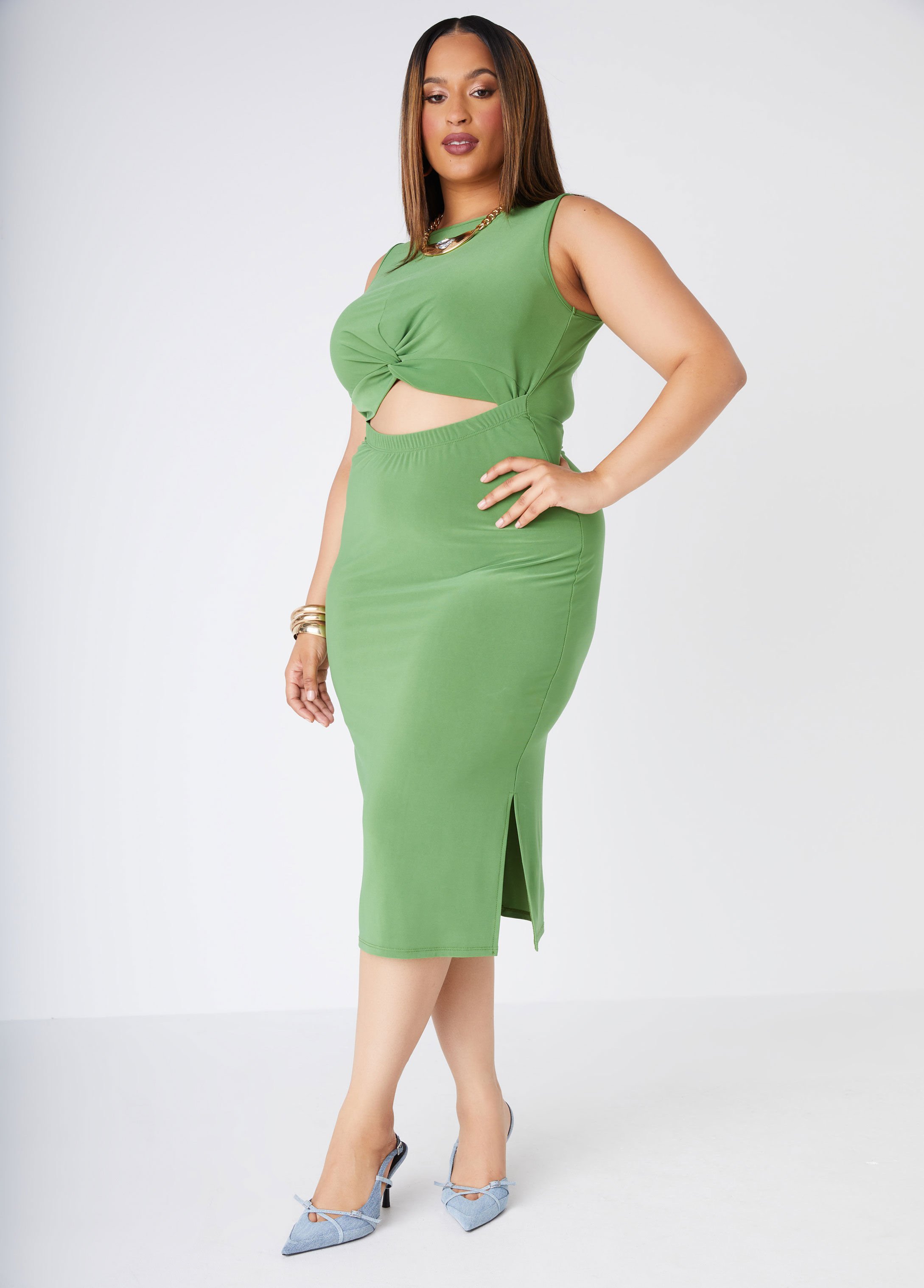 Cutout Midi Bodycon Dress