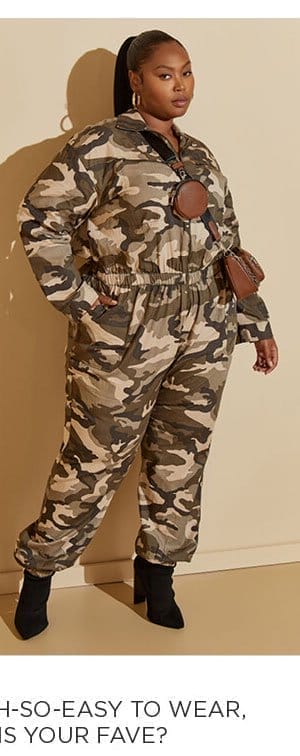 Camo Print Utility Jumpsuit