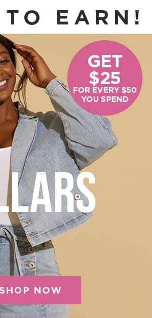 Shop now to earn diva dollars