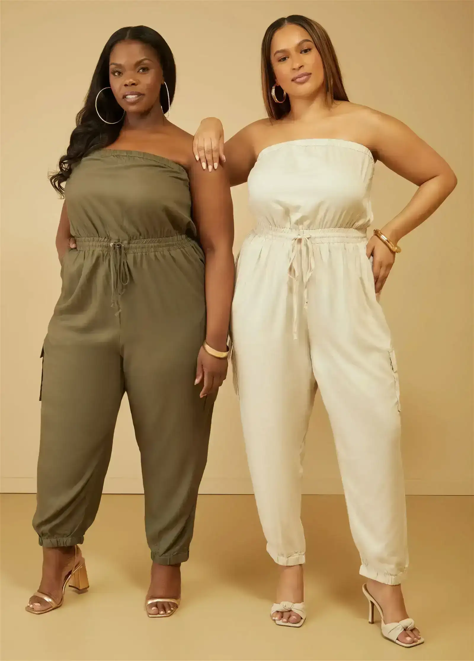 Strapless Joggers Jumpsuit