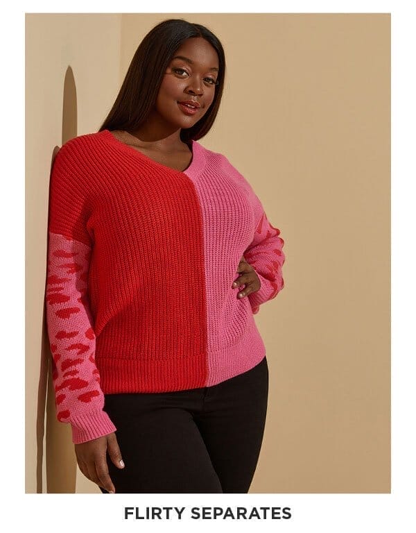 Intarsia Two Tone Sweater