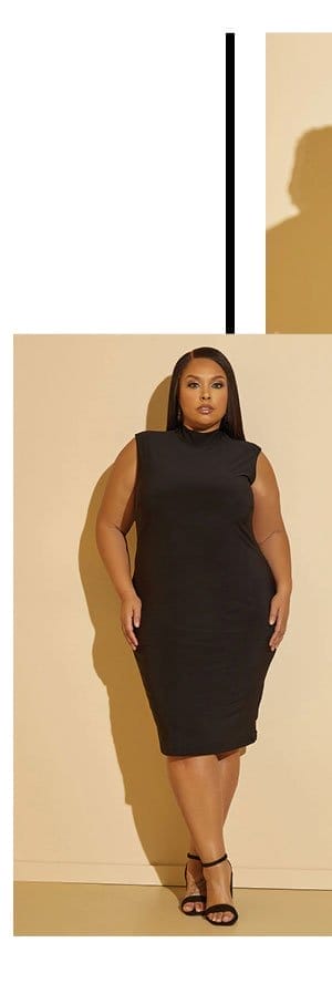 Mock Neck Bodycon Dress