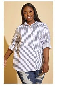 Striped Poplin Shirt