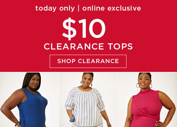 \\$10 Clearance Tops