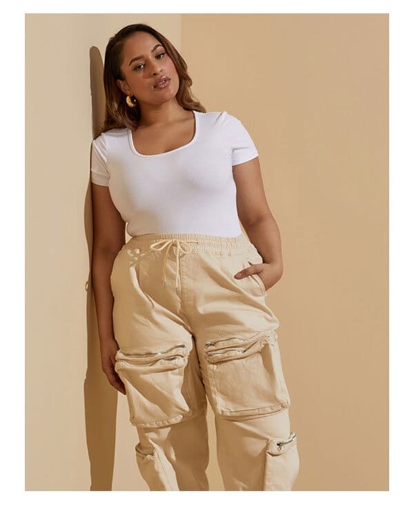 Mid Rise Cargo Joggers