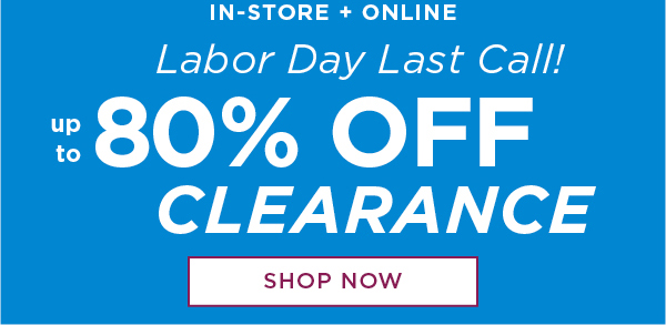 Up to 80% Off Clearance