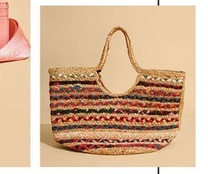 Embellished Braided Straw Tote