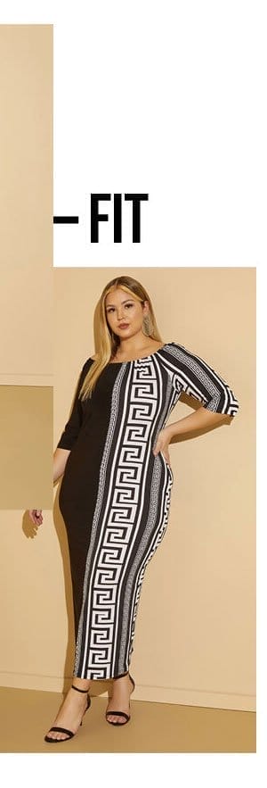 Greek Key Maxi Bodycon Dress