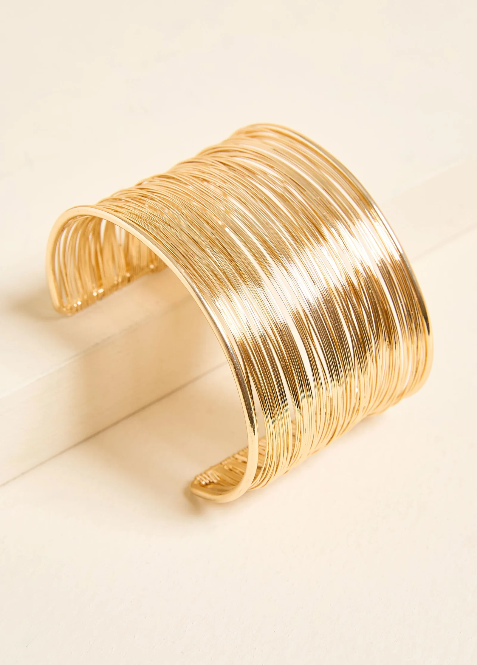 Gold Tone Wire Cuff