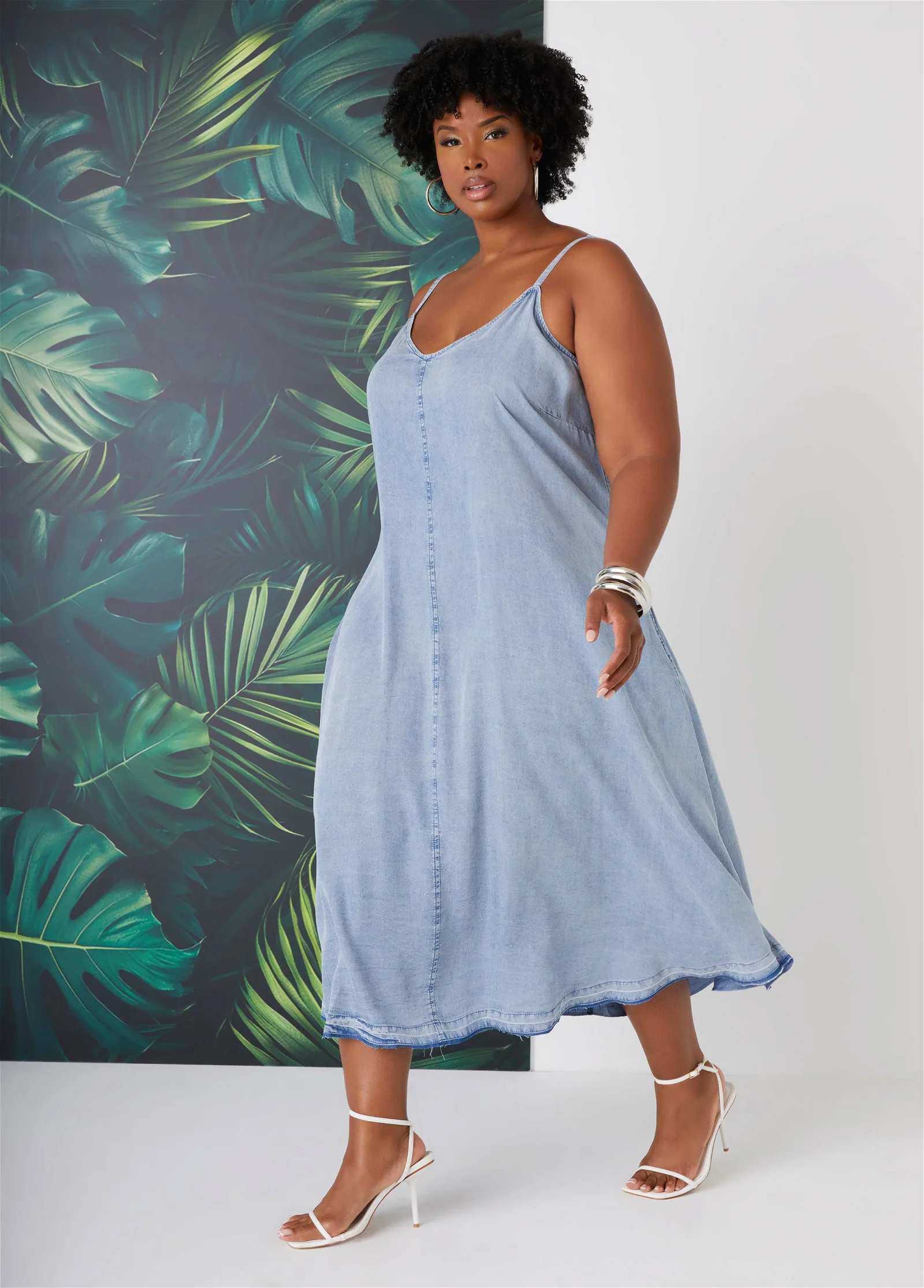 Chambray Midi Dress