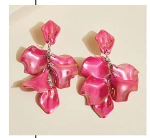 Iridescent Wavy Petal Earrings