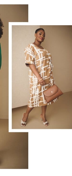 Printed Linen Blend Midaxi Dress