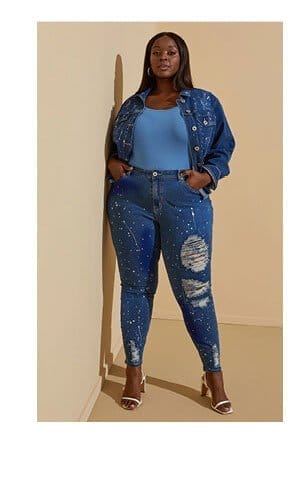 Painted Embellished Denim Jacket