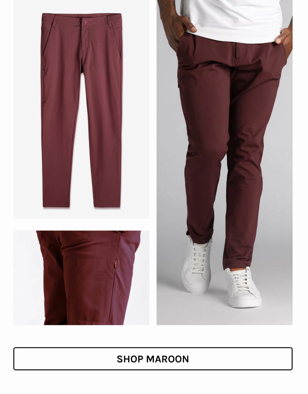 Shop Now Everyday Pant 2.0 in Maroon