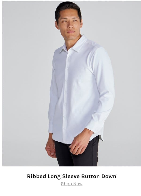 Ribbed Long Sleeve Button Down