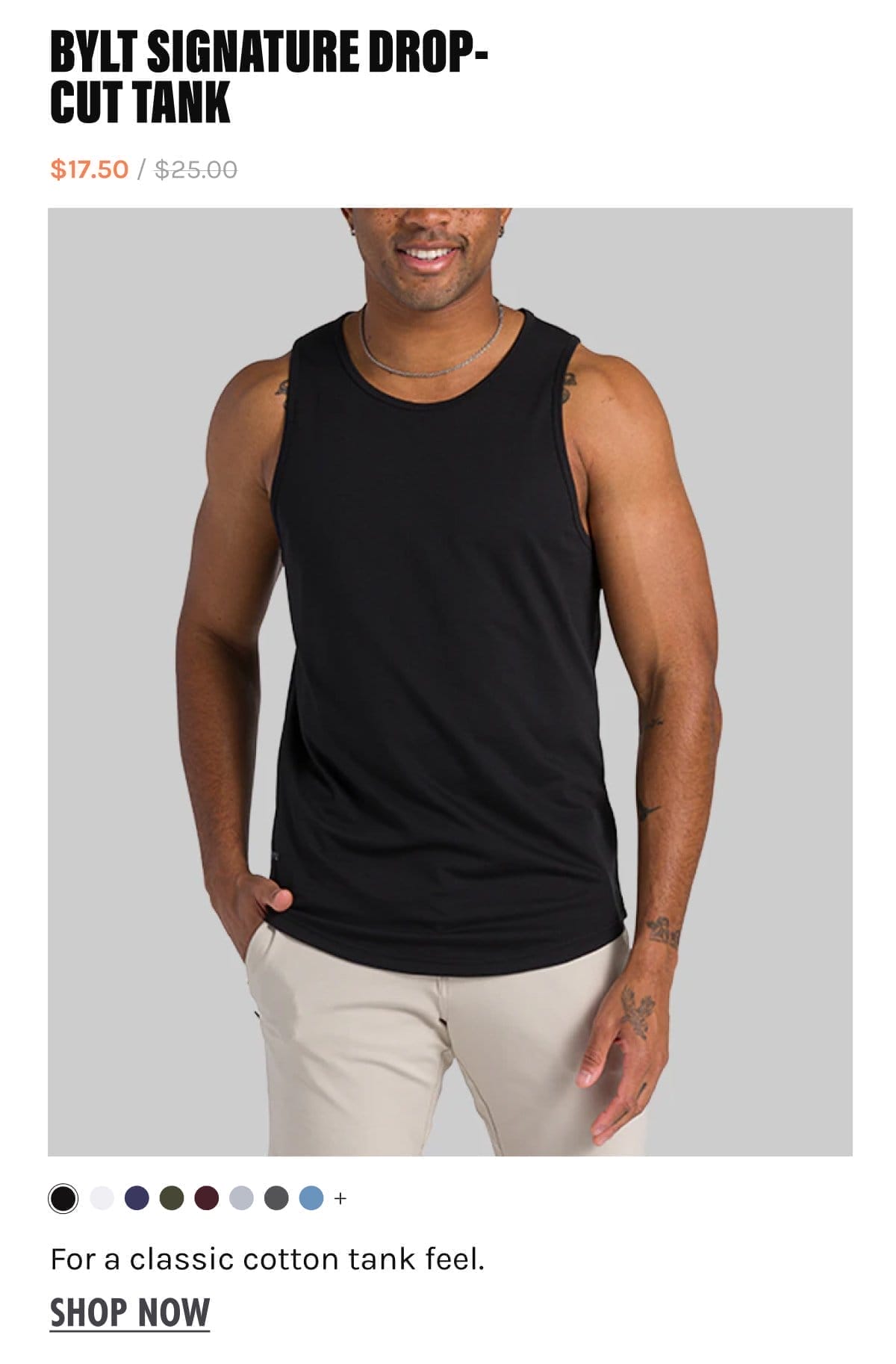 BYLT Signature Drop-cut Tank