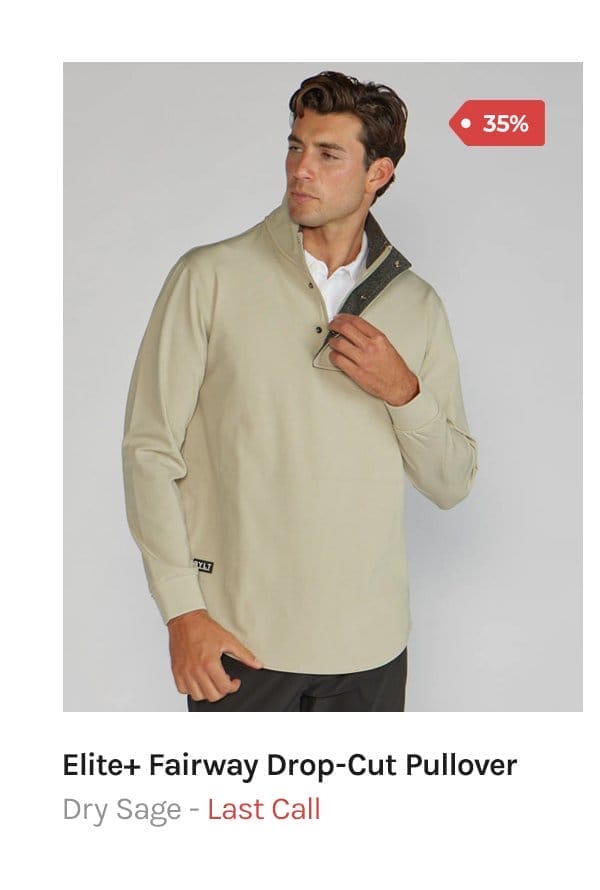 Elite+ Fairway Drop-Cut Pullover - Dry Sage