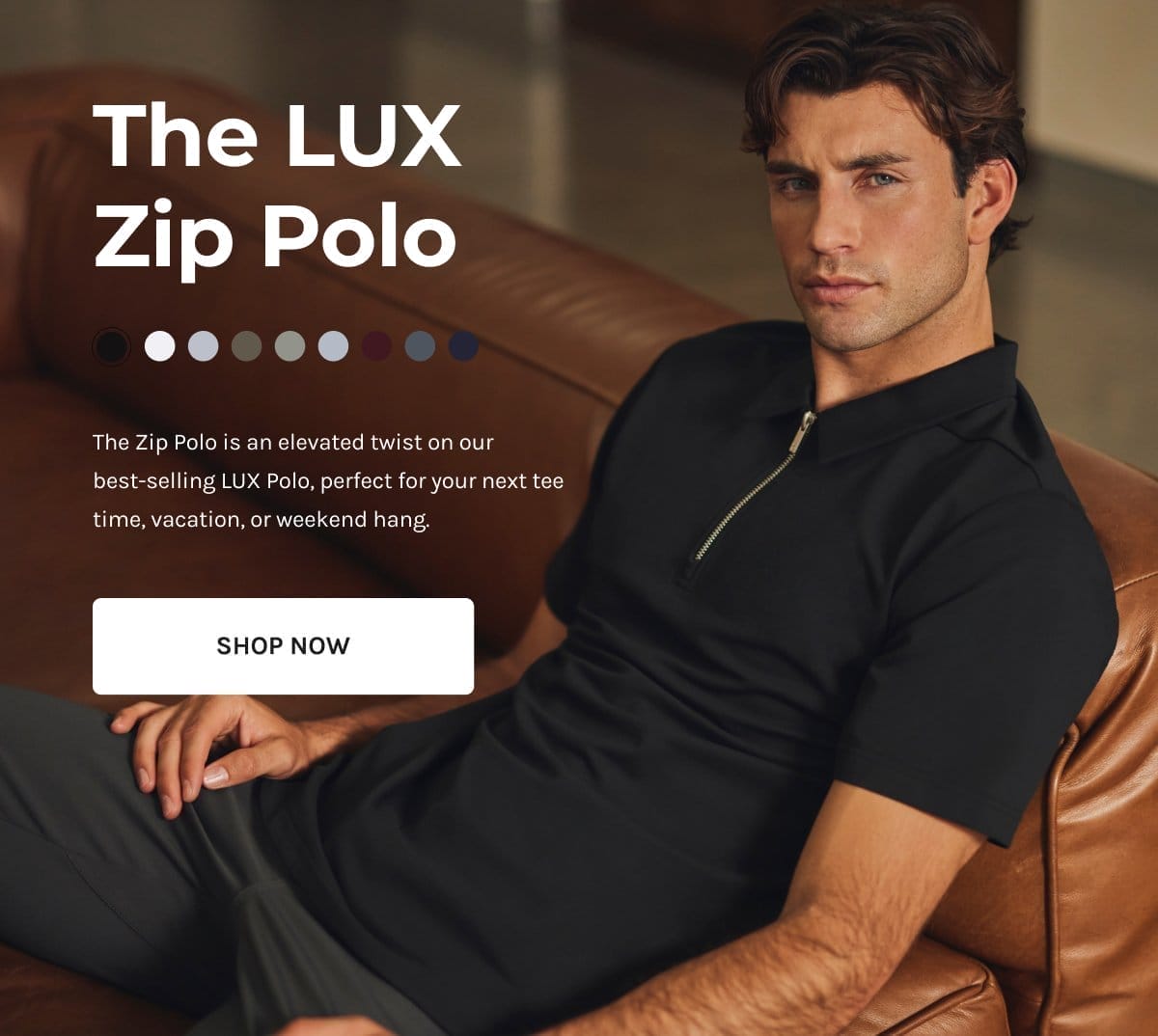 LUX Zip Polo