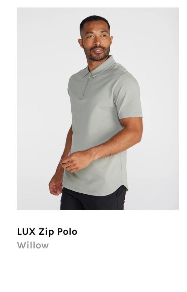 LUX Zip Polo - Willow