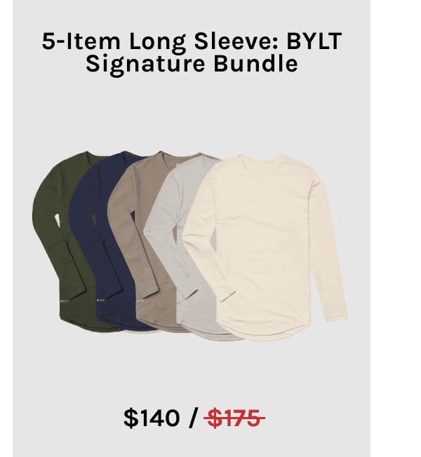 5-item Long Sleeve: BYLT Signature Bundle