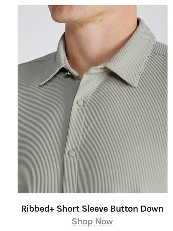 Ribbed+ Short Sleeve Button Down