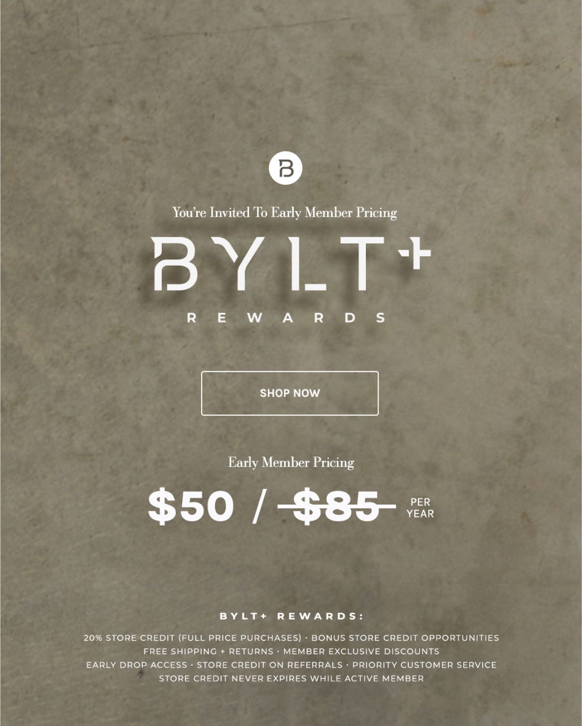 Become a rewards member today- BYLT+ Rewards