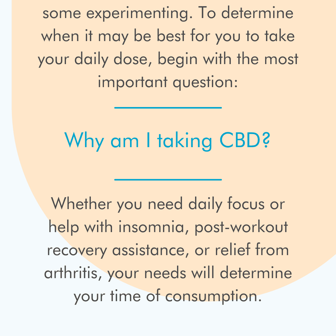 Ask yourself: why am i taking CBD?