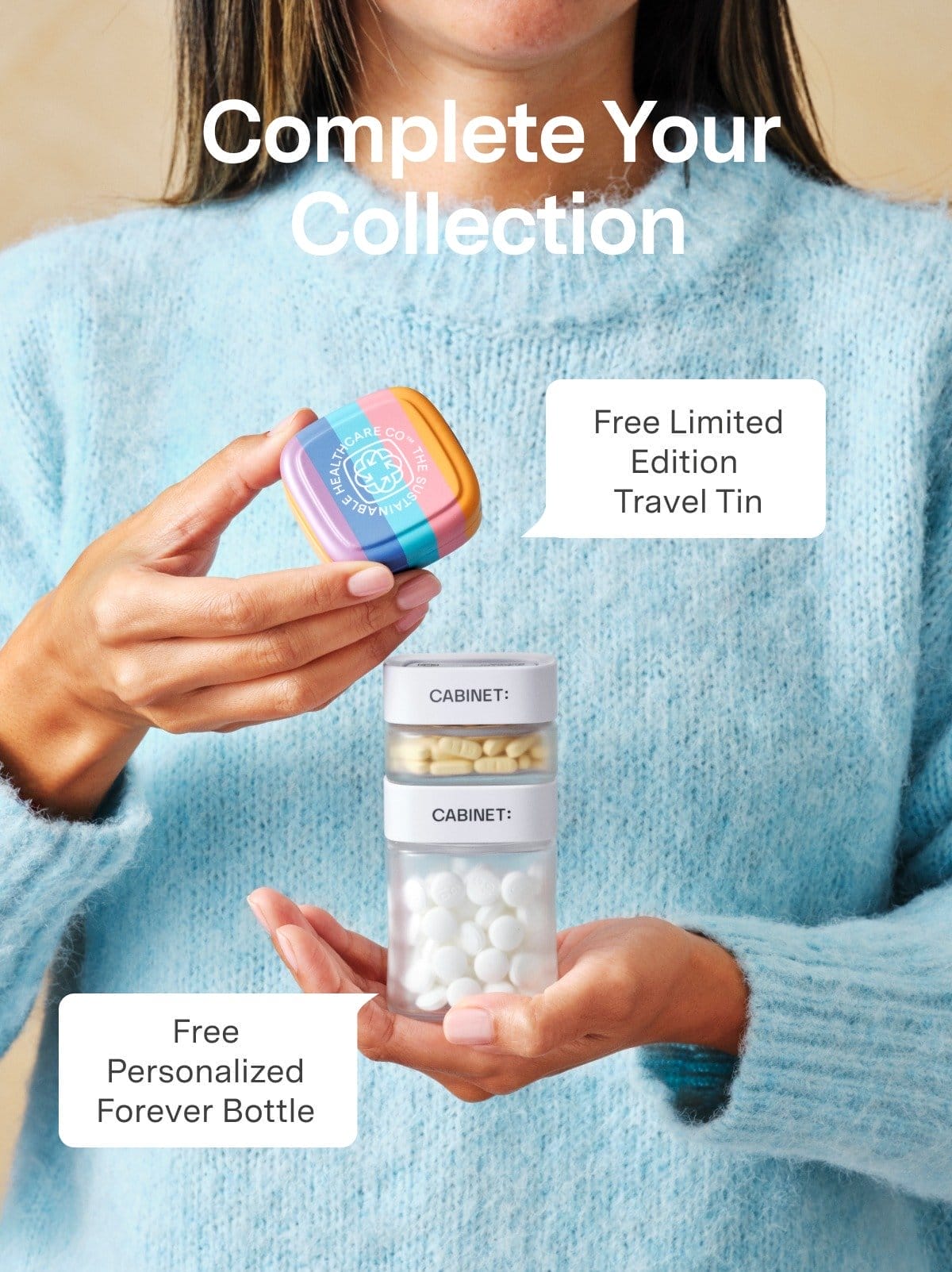 Free Travel Tin with Prescriptions - Free Limited Edition Travel Tin - Free Personalized Forever Bottle