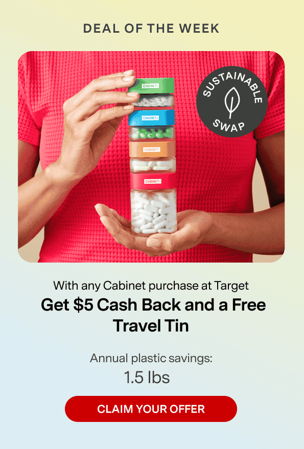 Get \\$5 Cash Back and a Free Travel Tin