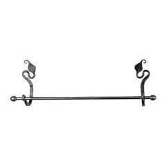 Leaf Towel Bar 19-1/2 inch Long Black Iron