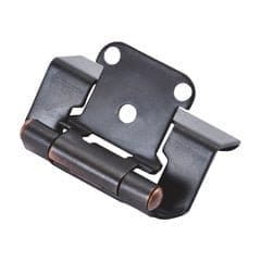 Full Wrap 1/2 inch Overlay Hinge Pair Vintage Bronze