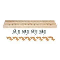 1-1/4 Inch Width x 20-7/8 Inch Height American Made X-Series Bracket Kit Pilasters for Standard Height Base Cabinet, Maple