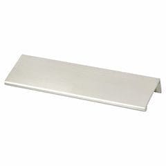 Berenson Bravo 6 Inch Length Finger Pull in Brushed Nickel, Contemporary Aluminum Edge Pull for Cabinets and Drawers